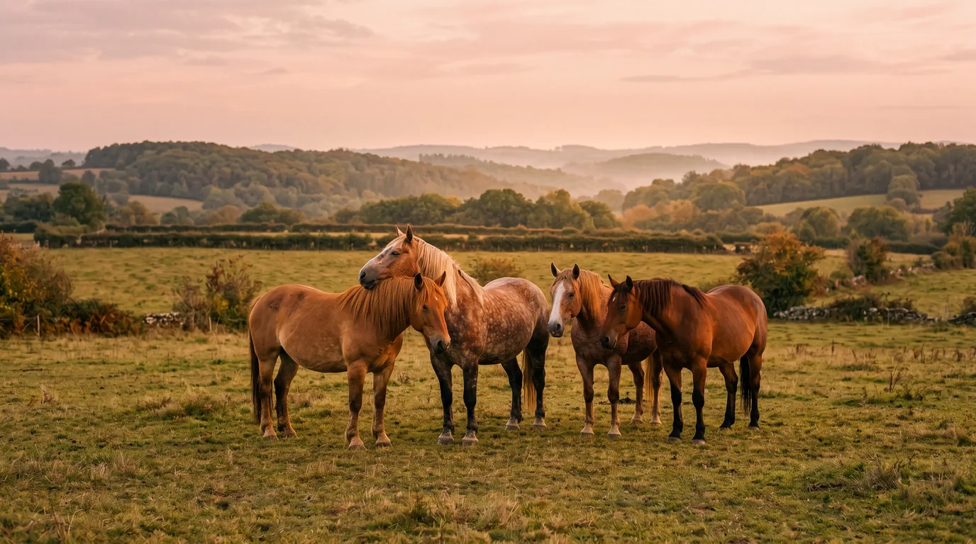 Les chevaux du Haras de Pezard en liberté, Haute-Vienne